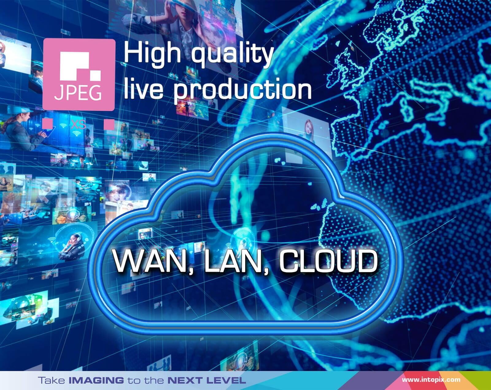 Production de haute qualité de Live dans le LAN, sur le WAN et dans le Cloud en utilisant JPEG XS.